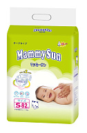 Подгузники MammySun S для детей 4-8 кг 82 шт
