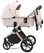 Детская коляска Peppy Monaco 2 в 1 Beige (бежевый), рама беж, шлифованный алюминий