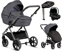 Детская коляска Tutis Uno 6 Plus Essential collection 4 в 1 с автокреслом Elo Lux EduSky Black и базой 1602169 Antracite с сумкой