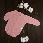 Боди Vikalex Ажур пудра длинный рукав 62