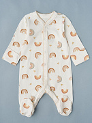 Комбинезон на кнопках Little Star 30032 радуги, крем 74