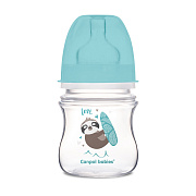 Бутылочка для кормления Canpol babies Exotic Animals c широким горлом 120 мл, 0+ 35/220 голубой