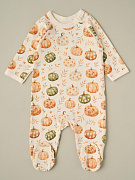 Комбинезон на молнии Little Star Тыковки 0208 (ЧЗ-мз) сливочный 68