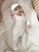 Комплект на выписку НаследникЪ Выжанова для девочки 3 пр. 01001-02001-007 натуральный 56