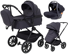 Детская коляска Rant Moss 3 в 1 с автокреслом Carry Pro Black Graphite