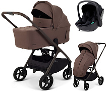 Детская коляска Rant Aventa 3 в 1 с автокреслом Miro Black Beige