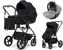 Детская коляска Rant Teo Soft 3 в 1 с автокреслом Cruise Grey Black