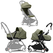 Коляска Stokke YOYO3 Newborn Shell - Newborn Pack рама белая White 2 в 1 Olive
