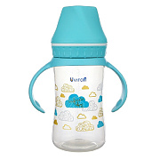 Детская бутылочка Uviton с широким горлышком 250 мл 0117 голубой