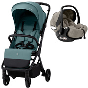 Прогулочная коляска Sweet Baby Aura Basic SBL + автокресло Premier Begie Green