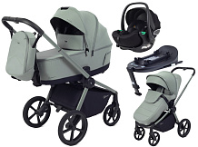 Детская коляска Rant Flex Therm Soft 4 в 1 с автокреслом Evomax Black и базой Forest Green