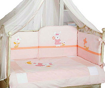 Комплект в кроватку Feretti Lapin 6 предметов лонг pink