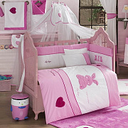Детский комплект постельного белья Kidboo Little Rabbit 3 предмета Pink