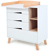 Комод Rant Lago Pro с органайзером, 80 см, 4 ящ Cloud White