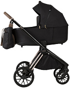 Детская коляска Adamex Bianco Special Edition 3 в 1 14 carbon-champagne — чёрный-чёрная рама