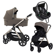 Детская коляска 3 в 1 Espiro Only 2025 и автокресло Pi Black 409 smokey taupe/Чёрный (Black 110)