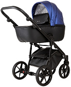 Детская коляска Adamex Nola Deluxe 3 в 1 N-SD13 (СИН. ПЕРЛ. КОЖА + ЧЕРН. КОЖА)