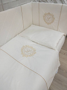 Комплект в детскую кроватку Lappetti для прямоугольной кроватки 6 предметов белый