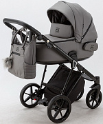 Детская коляска Adamex Porto Deluxe 3 в 1 PO-SA04 (СЕРАЯ.КОЖА)