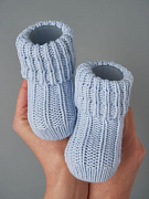 Носочки вязаные Little star Лапша 5102 (ЧЗ-нк) голубой, 8 см