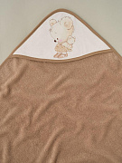 Пелёнка с уголком Little Star Мишка Малыш 100x100 61651 (ЧЗ-мз) бежевая махра/бежевый