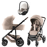 Коляска 3 в 1 Britax Roemer Smile 5Z Style и автокресло Baby-Safe PRO LUX Soft Taupe Teak