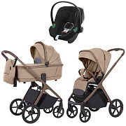 Коляска Carrello Vector CRL-6550 и автокресло Cybex Aton B2 Volcano Black 3 в 1 Foam Beige