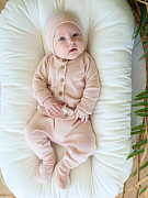 Комплект 3 пр. Little Star кофточка ползунки чепчик 80034 вышивка, кораллово-розовый 56