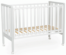 Детская кроватка Bebizaro Heirloom New колесо белый/серый