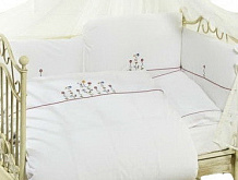 Комплект в кроватку Feretti Vintage Flowers 6 предметов лонг белый