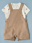 Футболка с песочником Little Star Звезды 265005 (мз) крем/темно-бежевый 68