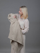 Плед НаследникЪ Выжанова Косы 80х100 НВ-ЛС-006 темно-бежевый