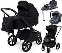 Детская коляска Rant Flex Forma 4 в 1 RA124 с автокреслом Miro Graphite и базой Black Черный