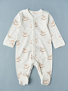 Комбинезон на кнопках Little Star Лошадки с горошками 30032 (ЧЗ-мз) крем 56