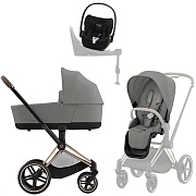 Коляска Cybex Priam IV Rosegold complete Cloud T Jeremy Scott Wings Base T 4 в 1 Mirage Grey