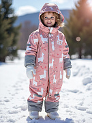 Комбинезон Amarobaby Adventure зимний розовый/лама 98