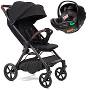 Прогулочная коляска Peppy Vigo с автокреслом First Black Black черный