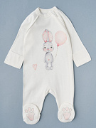 Комбинезон на молнии Little Star Зайка с шариком 0208 (ЧЗ-мз) крем 62