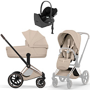 Коляска Cybex Priam V Rosegold Style Cloud T Sepia Black Base T 4 в 1 Cozy Beige
