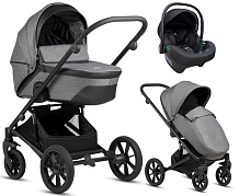 Детская коляска Noordi Aqua V2 3 в 1 с автокреслом Terra Edusky Black 1482633 Dark Grey