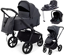 Детская коляска Rant Flex Forma 4 в 1 RA124 с автокреслом Miro Black и базой Graphite графит