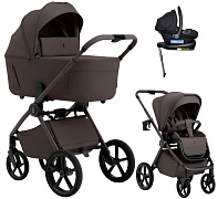 Коляска 4 в 1 Sweet Baby SBL Elegante Therma Colore + автокресло Elegante Plus с базой i-Size ISOFIX DK780 Chocolate Brown