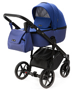 Детская коляска Adamex Nola 2 в 1 N-PS161 (СИН + СИН. ПЕРЛ. КОЖА)