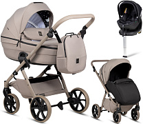 Детская коляска Tutis Uno 6 Plus Essential collection 4 в 1 с автокреслом Beno Black и базой 1602180 Beige с сумкой