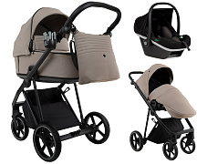 Детская коляска Roan Sol 2.0 3 в 1 с автокреслом Tutis Elo Black SLL/31/T Hazel/Black/руч.Black