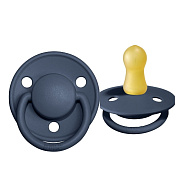 Пустышка латексная Bibs De Lux, 0+ 1110280 Steel Blue