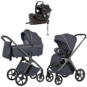 Коляска Carrello Vector CRL-6550 Ammonite AY329 Pro Absolute Black с базой Isofix 3 в 1 Plum Grey