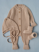 Комбинезон, шапочка гномик, носки Little Star Лапша 0001-3 (ЧЗ-нк) песочный 56