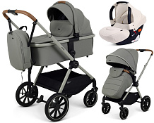 Детская коляска Rant Moss Prime 3 в 1 с автокреслом Cruise Beige Grey