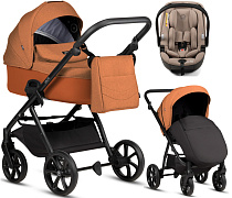 Детская коляска Tutis Leo 3 Plus 3 в 1 с автокреслом Beno Beige 1582280 Orange
